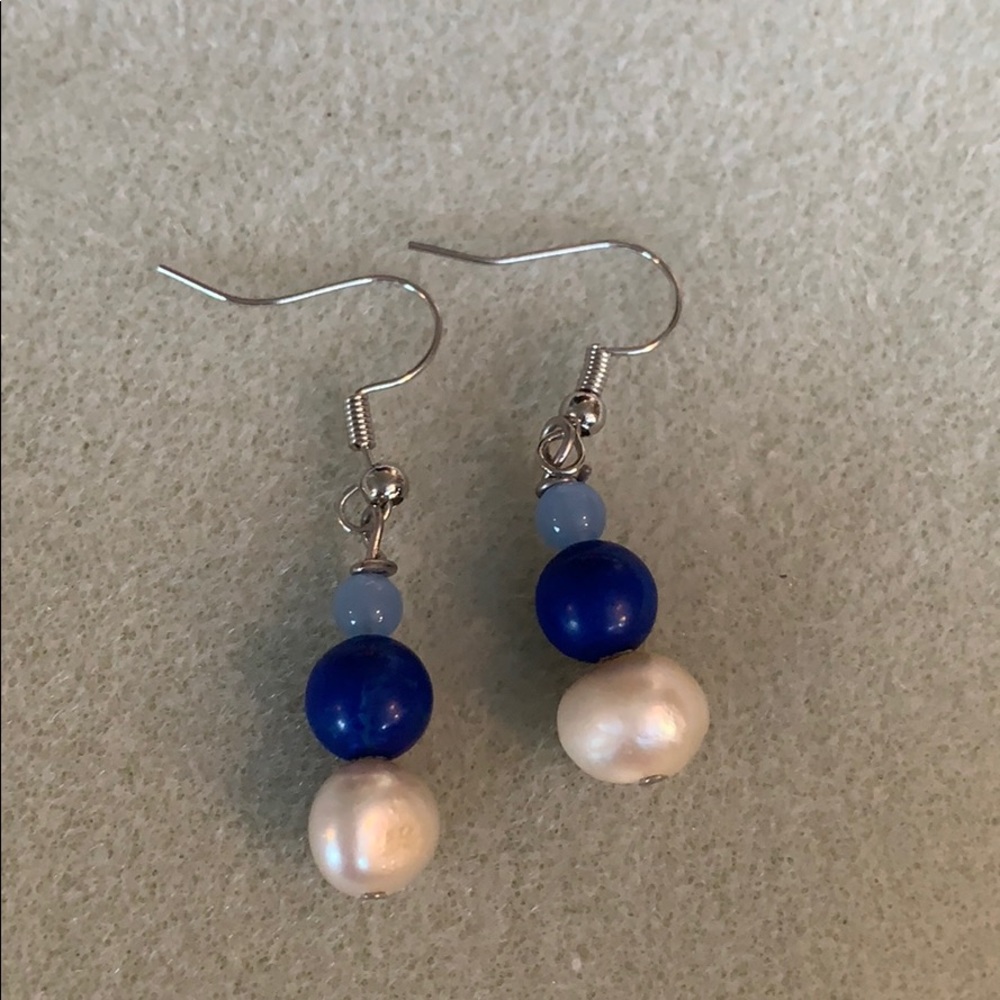 New price! Super sale earrings with real gemstones